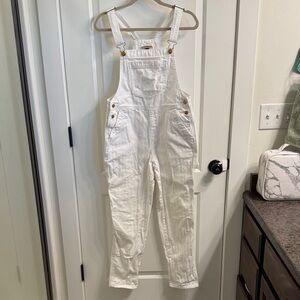 Universal Thread Cream Denim Overalls